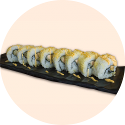 Uramaki de Tempura de Salmón